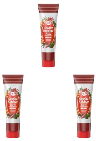 Hela Gewürz Ketchup Curry leicht scharf 150ml (Packung mit 3)