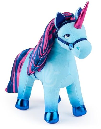 Unicorn Academy Official River Plush Toy, Unicorn Stuffed Animal, Unicorn Toys for Girls Ages 1 & Up, Blue, 17.8 cm