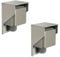 ledscom.de 2 unidades Toma de corriente de superficie PIWI para exteriores, IP44, simple, acero inoxidable