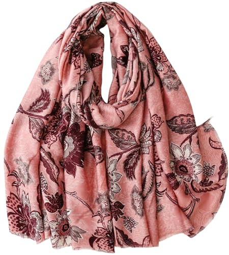 FAIRYGATE Scarf Gifts for Women Pink Scarfs UK Celebrity Designer Scarves Womens Shawl Wrap Ladies Long Stole 85048