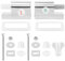 Ragyzity Toilet Seat Hinges, Toilet Seat Hinge Fixing Kit Replacements Soft Close Toilet Fittings Fixing Kit Replacements with Soft Close Hinges, Toilet Seat Fittings, Toilet Seat Brackets