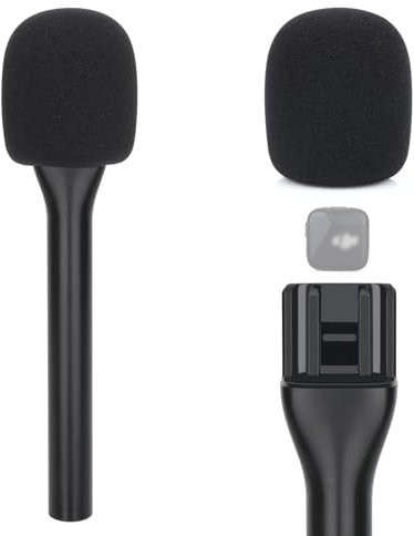 YOUSHARES Interview Handle for DJI Mic Mini - Interview GO Handheld Adapter Compatible with DJI Mini & Most Wireless Mic for Vlog, Streaming, Podcast