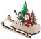 ERINGOGO Schlittendekorationen Christbaumschmuck Weihnachtsschneemänner Schneemobilschlitten Weihnachtsschlittenfigur Schlitten Weihnachtsbaumständer Schneeflockendekorationen