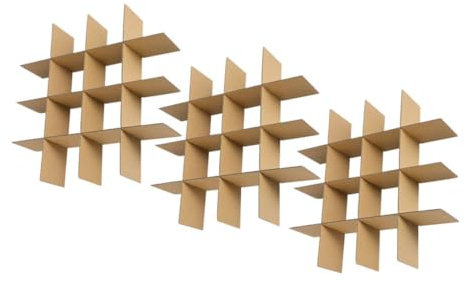 Housoutil 18stücke Teiliges Trennwandsystem Aus Karton Für Umzugskartons Als Glas Geschirrtrenner Einfache Montage Professionelle Verpackung Für Sicheren Transport