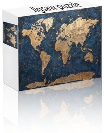 Jigsaw Puzzle, World Map Jigsaw Puzzles for Adults 1500 Piece, Retro Puzzle Educational Games, Difficult Puzzles for Challenging, Home Decoration Fun Originality Gifts for Adults Age 12 Years Up V-0