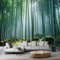 Papier peint autocollant amovible pour salon, chambre à coucher et jardin zen - Motif forêt de bambou