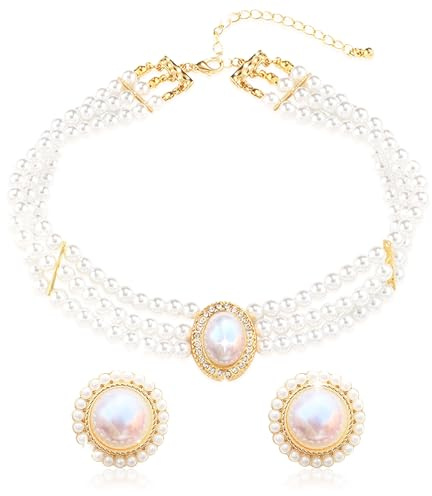 Roaring Good Time Pearl Cstume Outfit Beaded Necklace Choker Vintage Perlenketten Kostüme für Erwachsene