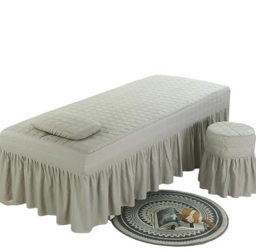 Spa Massage Bettlaken Beauty-Massage-Bettlaken, elastischer Spa-Betttischbezug, Salon-Couchlaken, Bettwäsche, Massagetischlaken, Beauty-Bettbezug mit Loch(Gray,80x190cm)