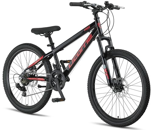 Licorne Bike Thunder Premium Mountainbike in 20, 24, 26, 27.5 und 29 Zoll Fahrrad für Mädchen Jungen Herren und Damen Discbremse