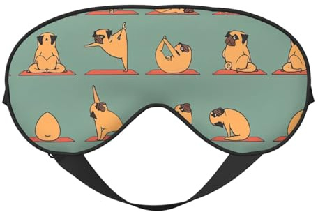 Yoga-Mops, doppelseitige Schlafmaske, weich, bequem, lichtblockierend, Augenabdeckung für Nachtruhe