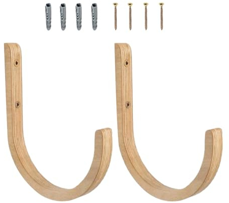 Yogamatten Aufbewahrungsständer, 2 Teile aus Holz inklusive Montageschrauben, Aufbewahrungshalter Für Yogamatten, für Fitnessbänder, Faszienrollen, Springseile, Trainingsgeräte und