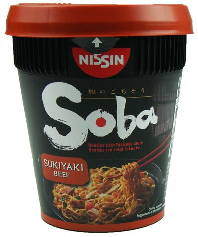 Nissin Soba Sukiyaki Beef Pot Noodles - 8 Pots