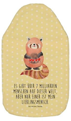 Mr. & Mrs. Panda Wärmflasche Roter Panda - Geschenk, Liebling, Tiermotive, Tiere, Gute Laune, Wärmflasche mit Bezug, Wärmekissen, Wärmflaschenbezug,