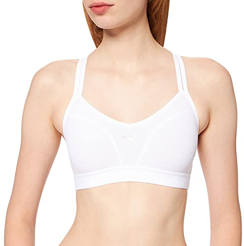 Arena Daphne Reggiseno Sportivo con Coppa B a Sostegno Medio, Donna, Bianco, 90