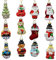 Cepewa Christbaumschmuck 12er Set Weihnachtsbaum Anhänger Figuren Nikolaus Schneemann