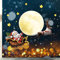 Wandtattoo Loft XXL Fensterbild Weihnachten Weihnachtsmann Rentier Schlitten Wiederverwendbare Fensteraufkleber Schaufenster Deko
