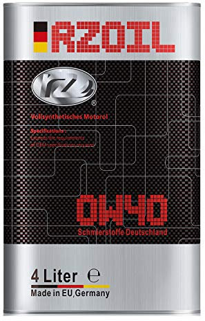 RZOIL 0W40 Motoröl | Vollsynthetisch | Rennöl | RZ Oil TCM Technologie | Konzipiert für den Rennbetrieb
