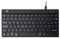 R-Go Tools Clavier Compact Break, avec Logiciel de Pause Anti-RSI, Ultra-Mince, 2xUSB-C pour Clavier numérique Externe, AZERTY (FR), Filaire, pour Windows/Mac, Noir