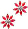 OHRRINGE Blume/Echt Silber 925 mit Zirkonia/Jugendstil Design/Steinfarbe: transparent weiss rot/modern extravagant/Online Shop Schmuck kaufen /