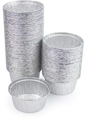 Einweg-Backformen aus Aluminium, für Cupcakes, Eiercremes, Muffins, Törtchen – 150 ml - 100 Stück