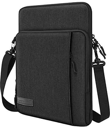 MoKo 13 Inch Tablet Sleeve Bag Carrying Case with Pockets Fits 13 Inch iPad Air M3 2025, iPad Pro 13 M4, Pro 12.9 M2 2022-2018, Galaxy Tab S9/S8+ 12.4, Black & Gray