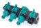 Namvo Multi-Tap Connector 4-Way Watering with 3/4in Individual On-Off Valves Garden Irrigation Diverter Tap, Comfortable Rubberized Tap Connector for Gardening Irrigation Watering Flowering