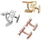 Albertband Personalisierte Manschettenknöpfe mit A-Z Alphabet Buchstaben Graviert 2 PCS Name Manschettenknöpfe für Männer Business Party Weihnachten Bräutigam Trauzeuge Geburtstag (#14)