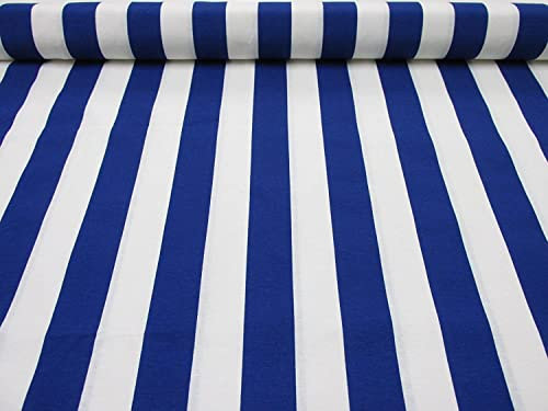 GADETEX Telas por metro loneta (Rayas Azules, 1,45 x 2,80 m)