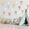 yabaduu Wandsticker personalisiert Sticker Aquarell Tiere mit Name Wandtattoo für Kinderzimmer Babyzimmer Spielzimmer Mädchen Junge Y037 (Nr. 20 Heißluftballon, Ohne Wunschname)
