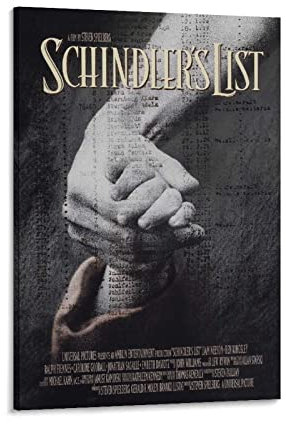 Schindler's List Vintage-Film-Poster, dekoratives Gemälde, Leinwand, Wandkunst, Wohnzimmer, Schlafzimmer, Gemälde, 20 x 30 cm