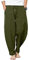 YAOBAOLE Herren Hose Baumwolle Leinen Hosen Haremshose Yogahose Freizeit Hose Herren Armeegrün 2XL