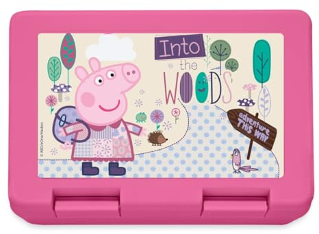 Spreadshirt Peppa Wutz Auf Abenteuerreise Brotdose Lunchbox, One size, Pink
