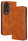 COMAKU Funda de Retro Piel para el Honor 90, Prima Carcasa Movil con Ranura para Tarjeta - Marrón