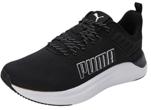 PUMA Unisex SOFTRIDE Astro T Straßen-Laufschuh, Schwarz Weiß, 43 EU