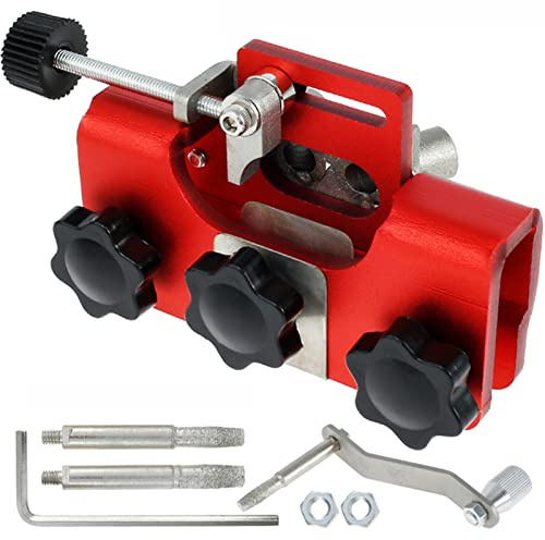 JHLP Affilacatena Portatile Timberline per Motosega - Strumento Manuale a Manovella per Motoseghe Elettriche e a Catena - Kit Professionale Jig per Affilatura Catene