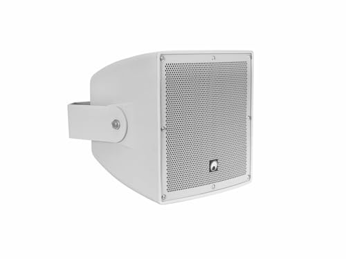 OMNITRONIC ODX-206T Installationslautsprecher 100V weiß | Wetterfester 6,5-Wandlautsprecher mit Halterung, 100 W RMS