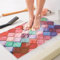 Duschmatte rutschfest 40x60 cm: Weich Komfort Antirutschmatte Dusche mit Ablauflöchern, PVC-Luffa Massage Badematte, Duschwanneneinlage rutschfest für Senioren und Kinder