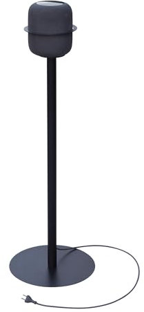 Play with NoBox - Lautsprecherständer für Apple HomePod Generation 1 und 2, Homepod Ständer aus pulverbeschichtetem Stahl mit integriertem Kabelmanagement, 94 cm Höhe (schwarz einzeln)