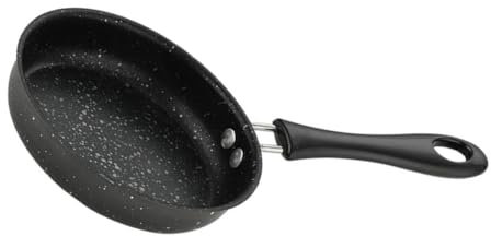 ANSNOW Mini Sartén Pequeña Sartén para Fideos, Plancha de Cerámica, Estufa de Gas para Camping, Sartén de Aluminio con Tapa, Olla Pequeña, Mini Sartén, Estufa de Acero Inoxidable, Estufas de Gas de