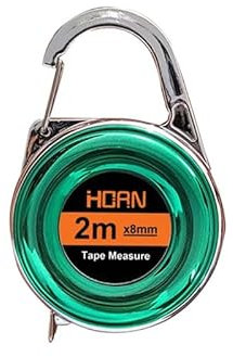 Mini porte-clés ruban à mesurer 2m ruban à mesurer en acier délicat petite règle en acier polyvalent ruban à mesurer en acier cadeau règle (Vert)