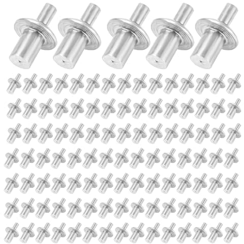 Rivetti a Martello da 100 Pezzi, Rivetti Alluminio con Testa Tonda Rivetti a Percussione Rivetti Solidi Tipo a Percussione Rivetti ad Espansione per Casa Elettronica