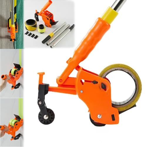 Manuelles Schiebeband Markierungswerkzeug,Boden Abdeckband Applikator – Lager Bodenband Applikator Maschine Zur Bodenmarkierung Von Gängen,Fahrspuren,Gefahrenzonen,Lagerbereichen,Orange,3in