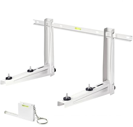 Wandhalterung für Klimaanlage MS257 Wandkonsole für Klimageräte RODIGAS | für Split Klimageräte und Wärmepumpe | mit Maßband und Wasserwaage Länge 550 mm