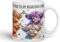 Vixar Tasse en céramique colorée pour thé, café, infusion chaude, 330 ml, motif animaux de la ferme écossaise, facile à distraire par les vaches des Highlands, cadeau (blanc)