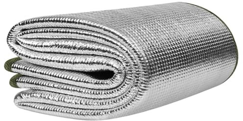 200x200 cm Alu Isomatte Schaummatten Schlafmatte für Camping Isoliermatte Isolierdecke Faltbare Zeltmatte Bodenmatte Thermomatte Thermodecke Matte, mit Aufbewahrungstasche, 4 mm dick(2.5 x 2m)