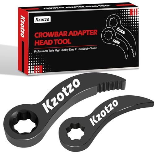 Kzotzo (2 Pack) pry bar wrench adapter，Half Shaft Removal Car Repairing Tools ，Half Shaft Removal Tool ，2025 Upgraded version1/2pry bar wrench adaptor head，high quality Crowbar Adapter