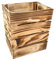 Lermowood Holzkisten Reg 25 x 20 x 30cm Geflammt | Dekokisten aus Holz Massive Holzkiste Regalkiste Weinkiste