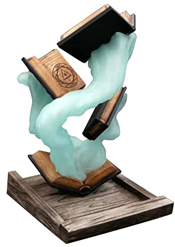 Tomes of Magic Würfelturm, Würfelturm, Skulptur, Tischstatuen, Ornament, Tisch-Rollenspiel, Rollturm mit Tablett (grün)