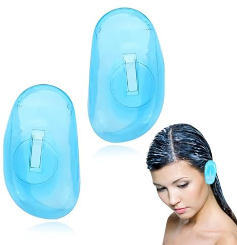 DWFEYOI 1 Paire Cache-Oreilles pour Coiffure, Bouclier d'oreille de Teinture de Cheveux et Protection pour coiffeurs et Usage à Domicile pour la Douche protège-Oreilles en Plastique imperméables