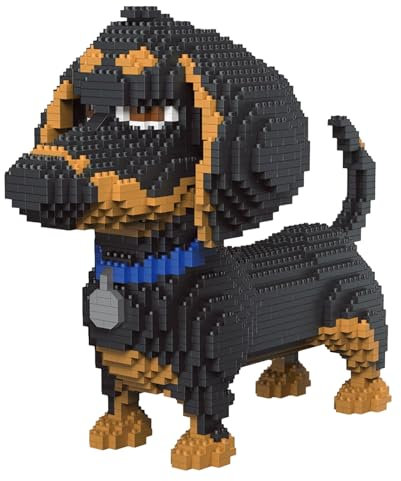AERBRI Micro Building Blocks Puzzle Dackel, Cartoon Nano Baustein, Diamant Building Blocks Erwachsene Dekompression Geschenk